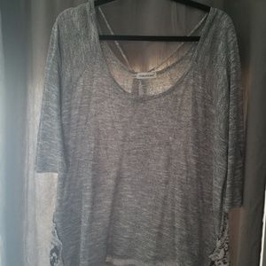 Sweater with lace detail